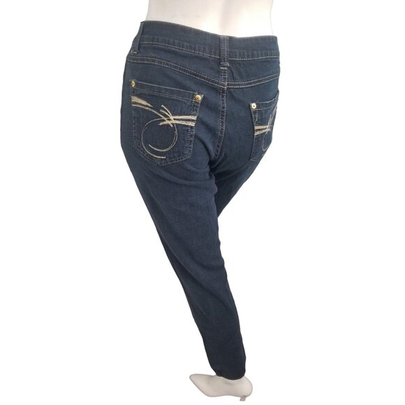 Decoded y2k Denim Low Rise Jeans Juniors Sz 13 Metallic Thread - Picture 3 of 7